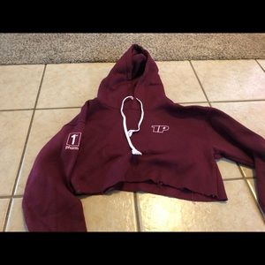 1st Phorm Cropped Hoodie - Super Warm! (Maroon)